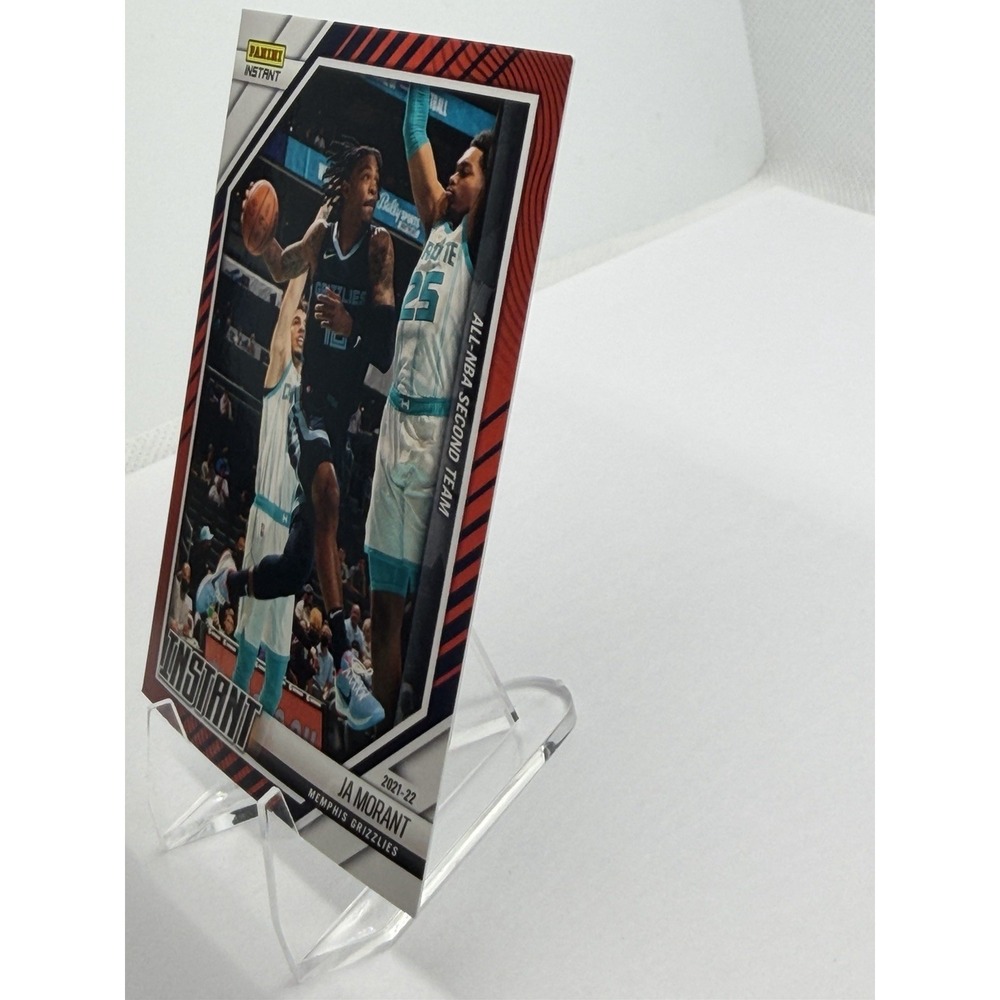 2021-22 Panini Instant Ja Morant All-NBA Second Team Red /99 #280 Grizzlies - Picture 3 of 6